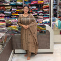 Coffee Colour Lakhanavi Designer Dress