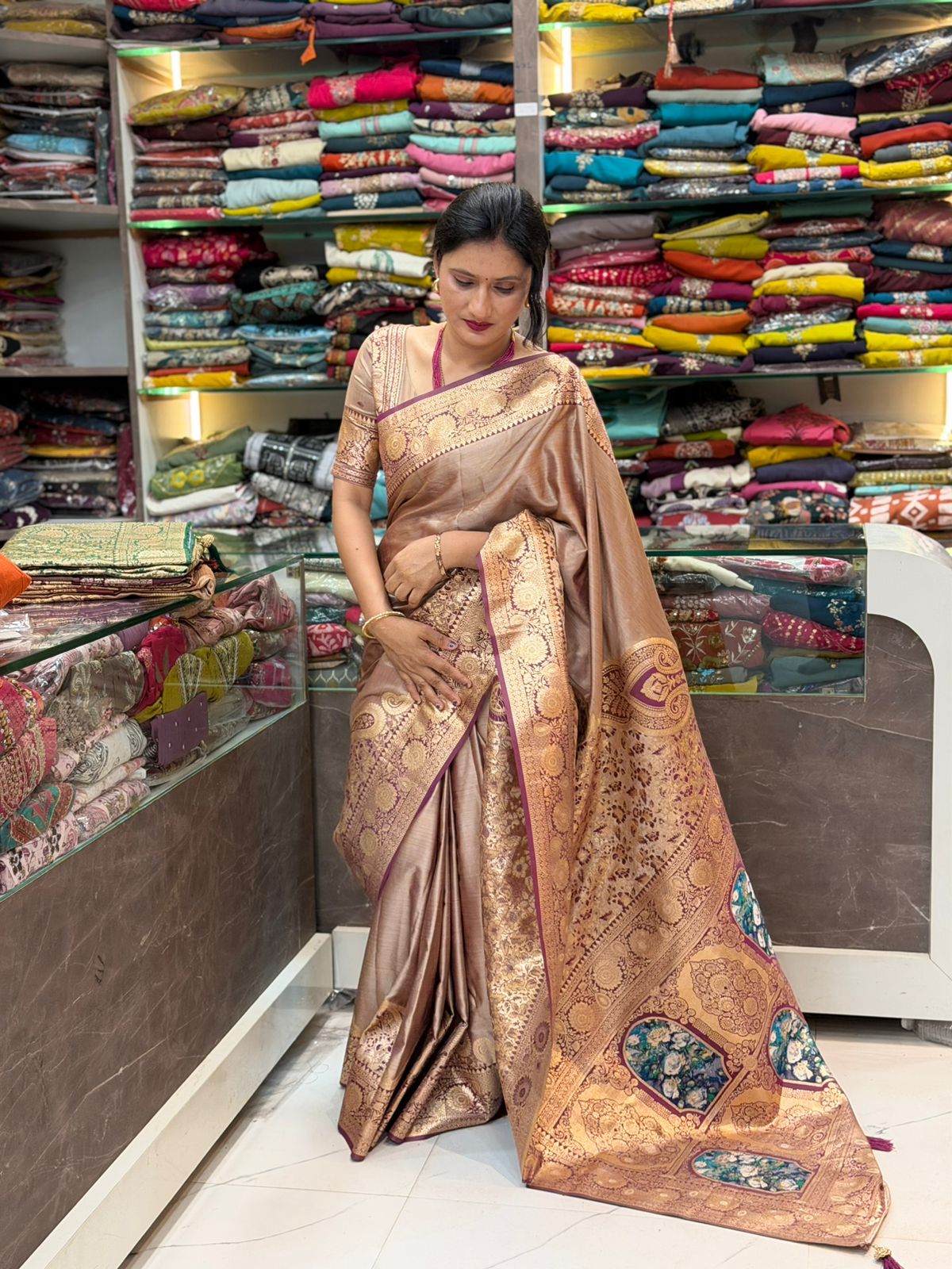 Mayuri  Saree - Wine