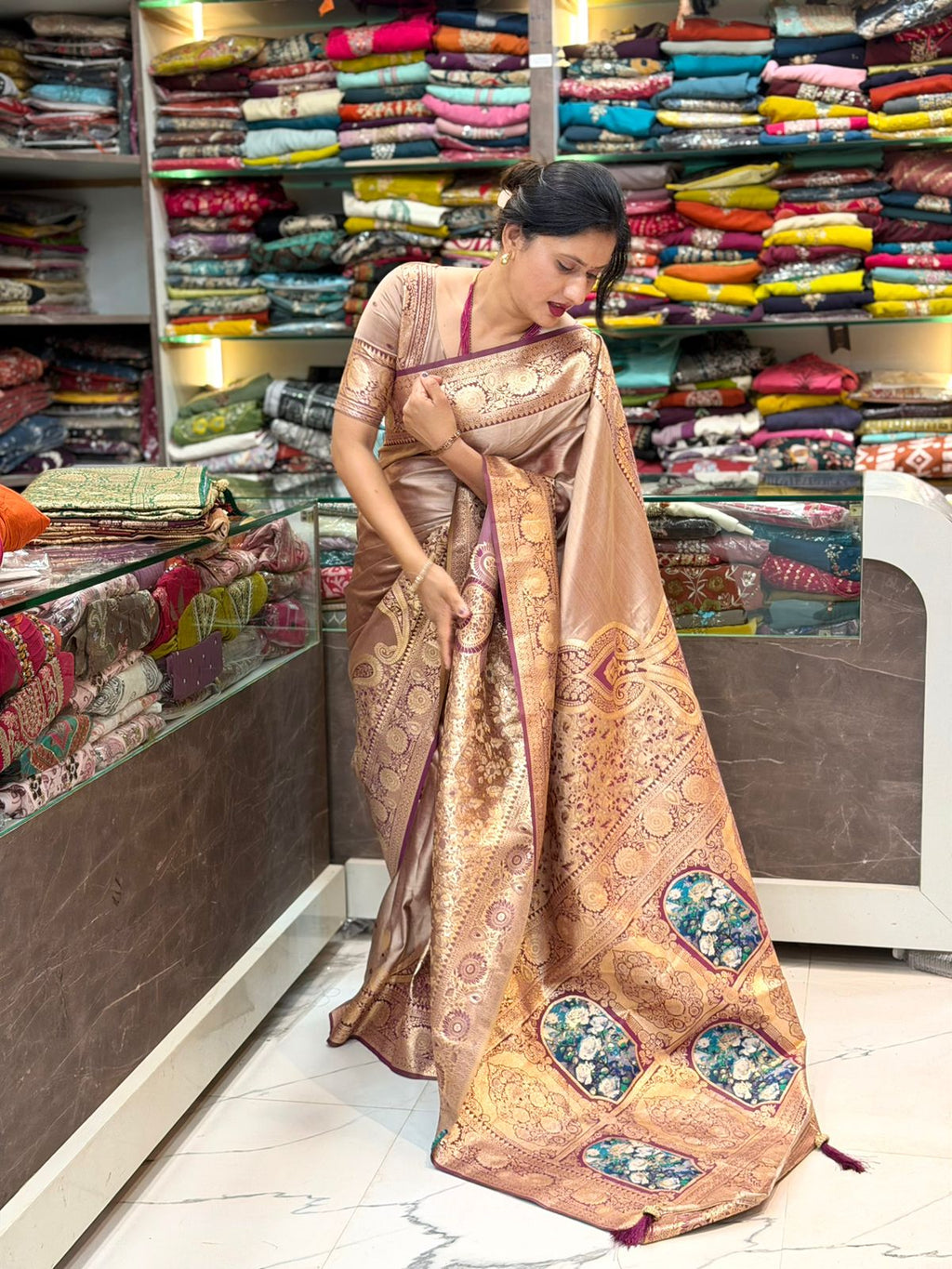 Mayuri  Saree - Wine