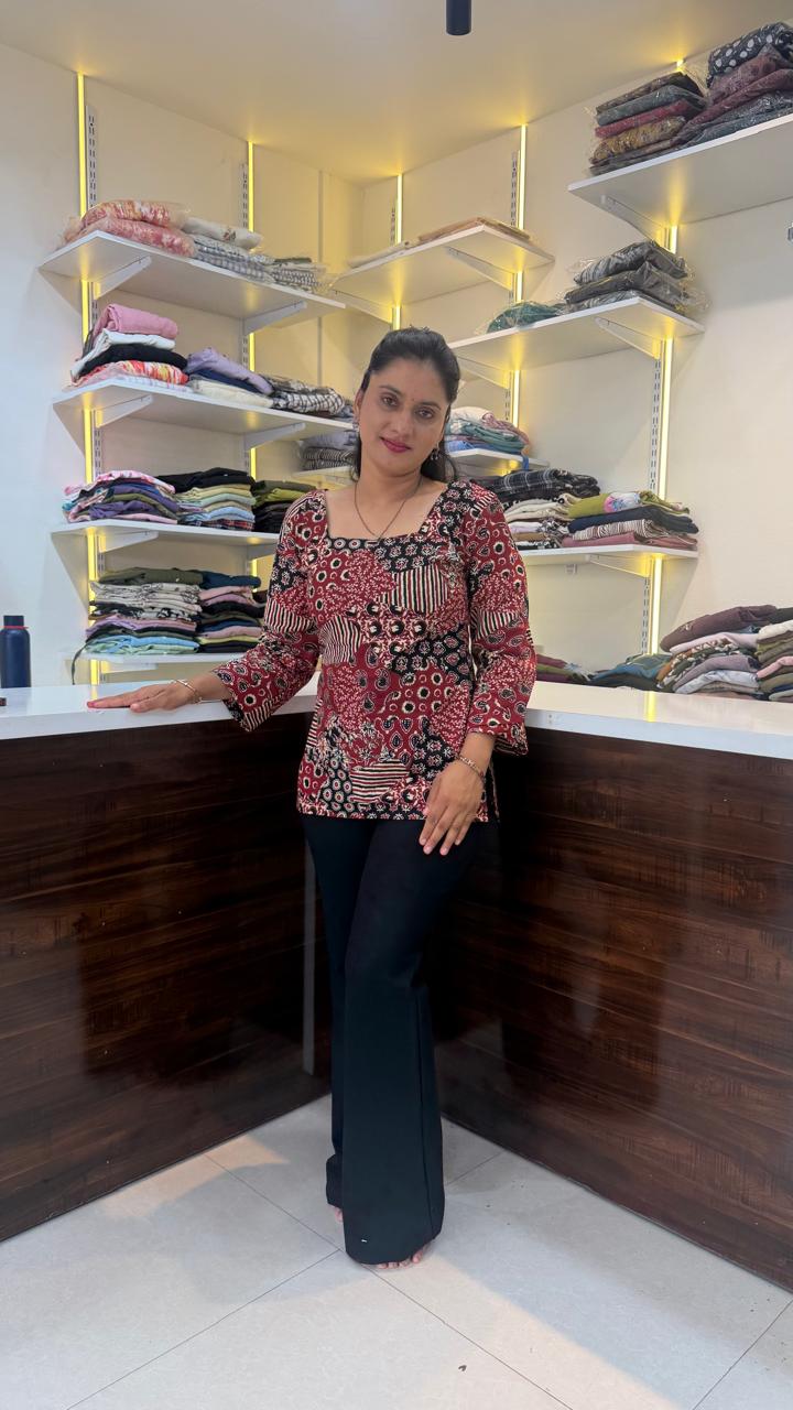 Short Kurti with Bell Sleeves