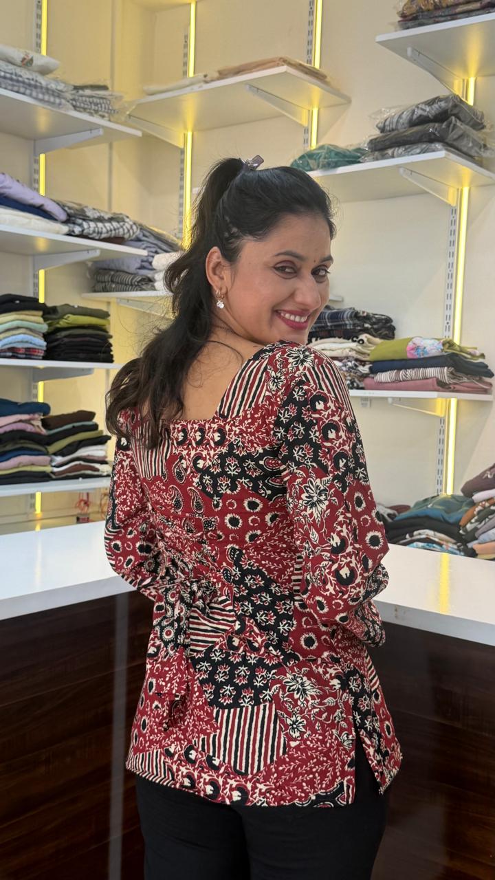 Short Kurti with Bell Sleeves