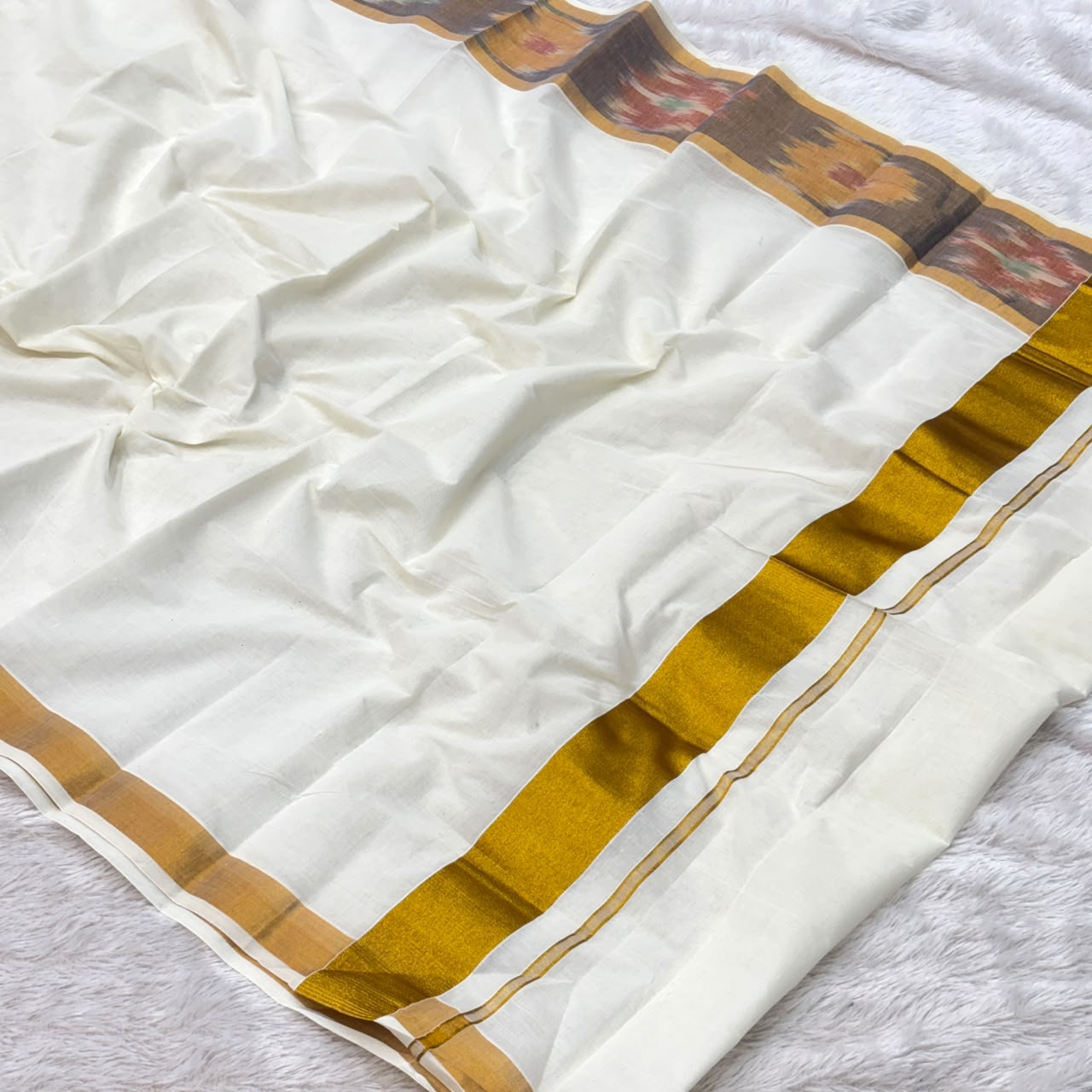 Shravan  Special White Saree