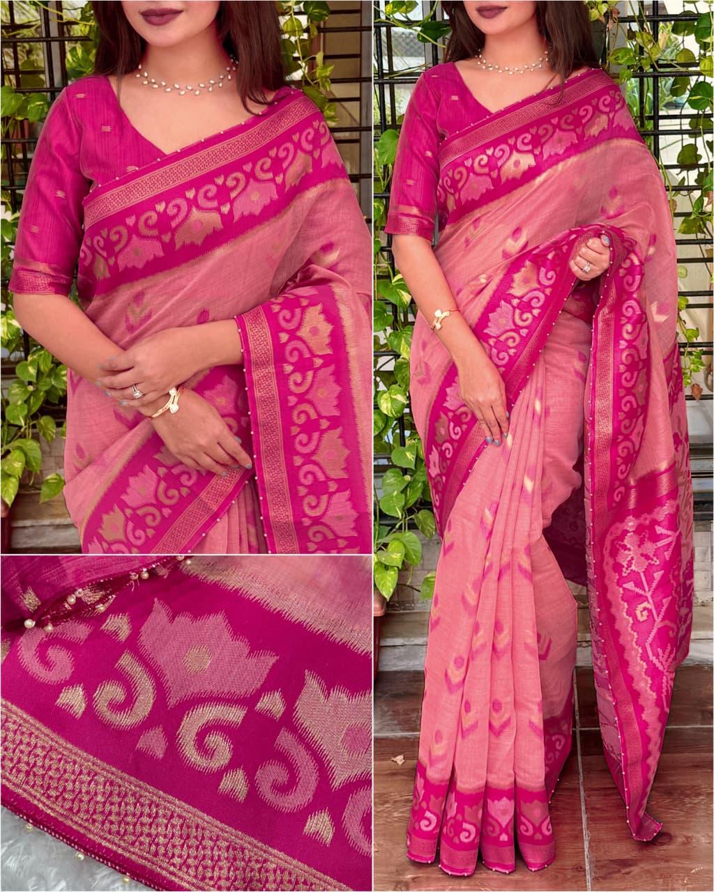 Patila Designer Saree - Pink