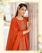 Miss Chiffon Designer Dress – Orange