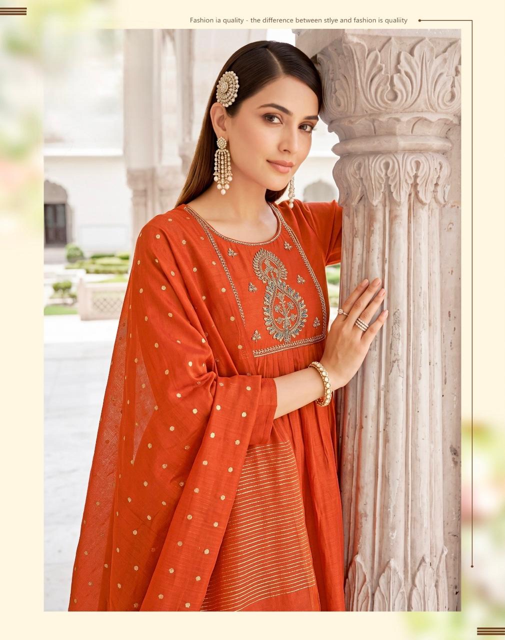 Miss Chiffon Designer Dress – Orange