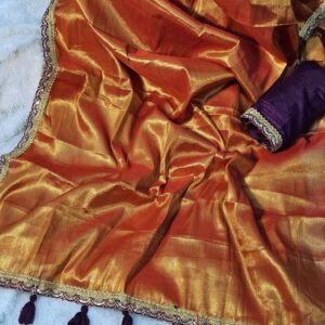 Cotton tissue saree- NewRed