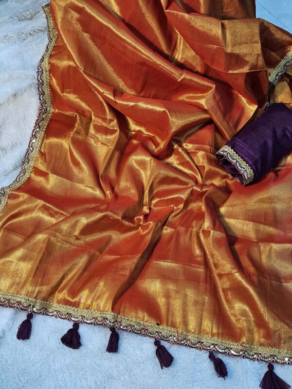 Cotton tissue saree- NewRed