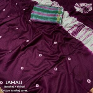 Bandhej X Shibori saree - Jamali