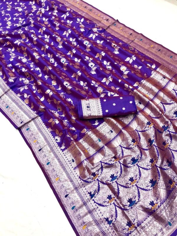 Taxshila Ambar Saree-Magenta