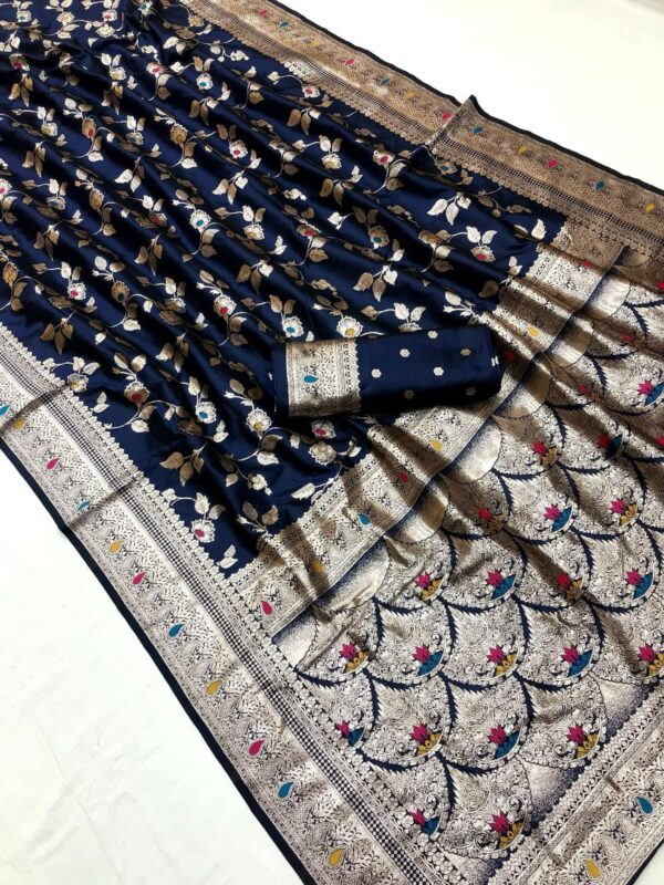 Taxshila Ambar Saree-Deep Blue