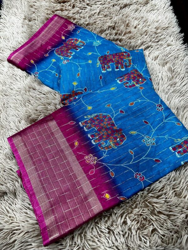 Malai Silk Saree Blue