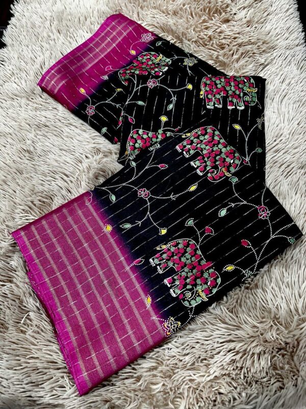 Malai Silk Saree Black