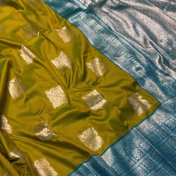 Kanjivarm silk saree Lemon Yellow