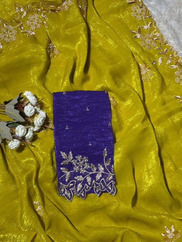 Spece Silk Designer Saree Parrot