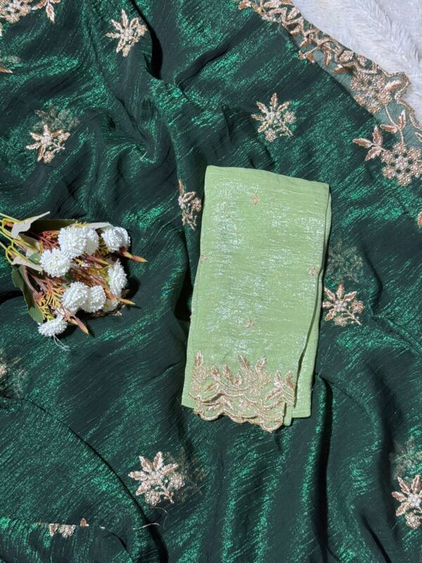 Spece Silk Designer Saree GREEN