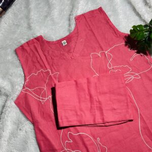 Linen Kurti Pant Co-ord Set_ Aboli