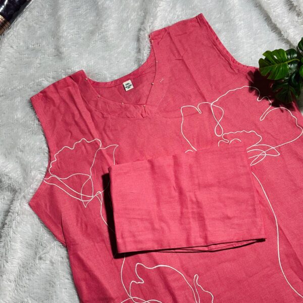 Linen Kurti Pant Co-ord Set_ Aboli