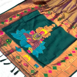 Mahalaxmi Paithani: Chikoo colour