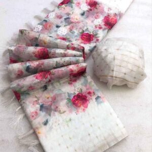 Sharan Special White Saree