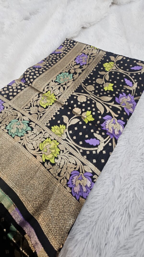 Banarasi Jal Design Saree : black