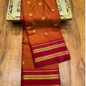 Narayanpeth Saree : Orange