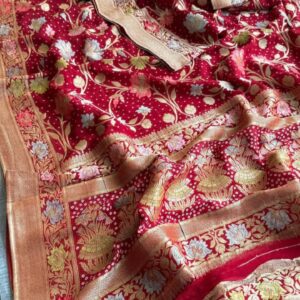 Banarasi Jal Design Saree : maroon