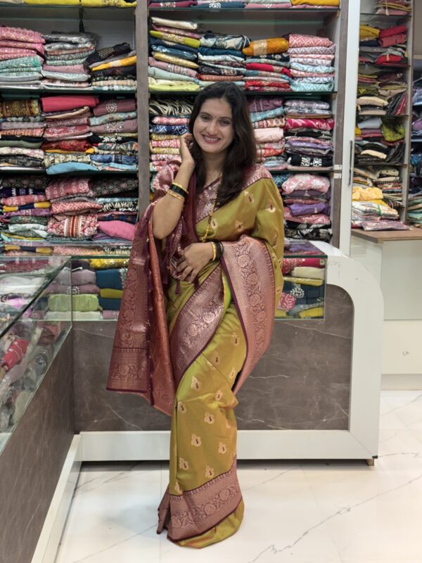 Gaurai Soft Silk Saree – Mehandi