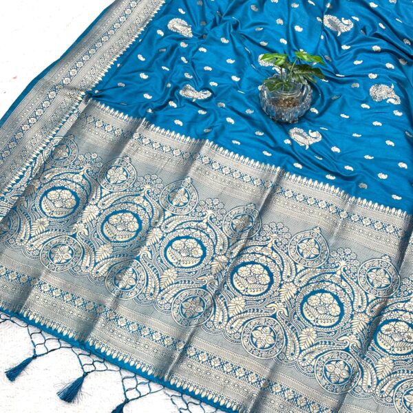 Banarasi Silk Saree Muga Silk : Morpankhi