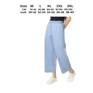Baggy High-Waisted Wide-Leg light blue Jeans