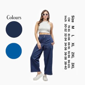 Baggy High-Waisted Wide-Leg Dark blue Jeans