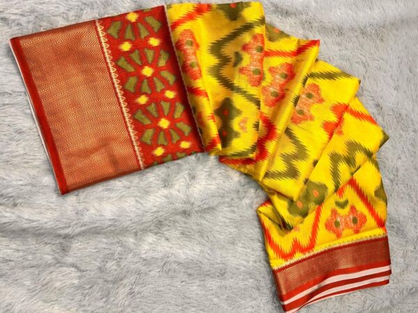 Patola Malai Print Silk Saree